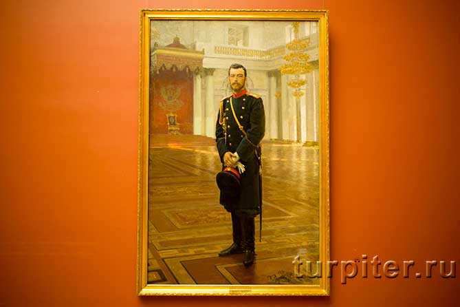 Портрет Николая 2 в тронном зале