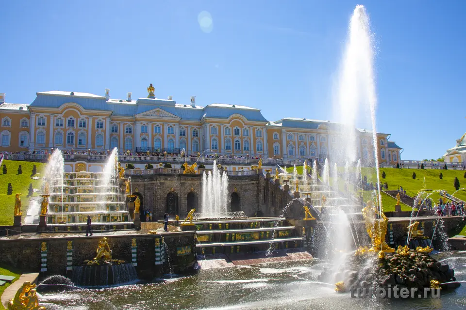 большой дворец петергоф нижний парк главный каскад фонтан