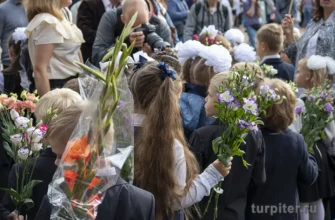 первоклассники на школьной линейке