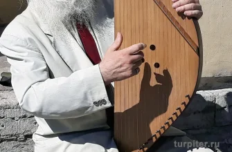 дедушка играет на гуслях