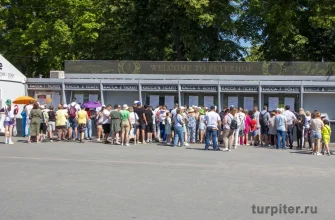 очередь в кассы Петергофа