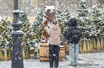 рождественская ярмарка в снегу